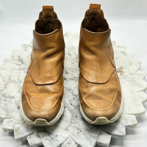 Nike Air Max Thea Mid Ale Brown Tan Sz8.5 859550-200 Slip On Leather Ankle Boots - Picture 3 of 16